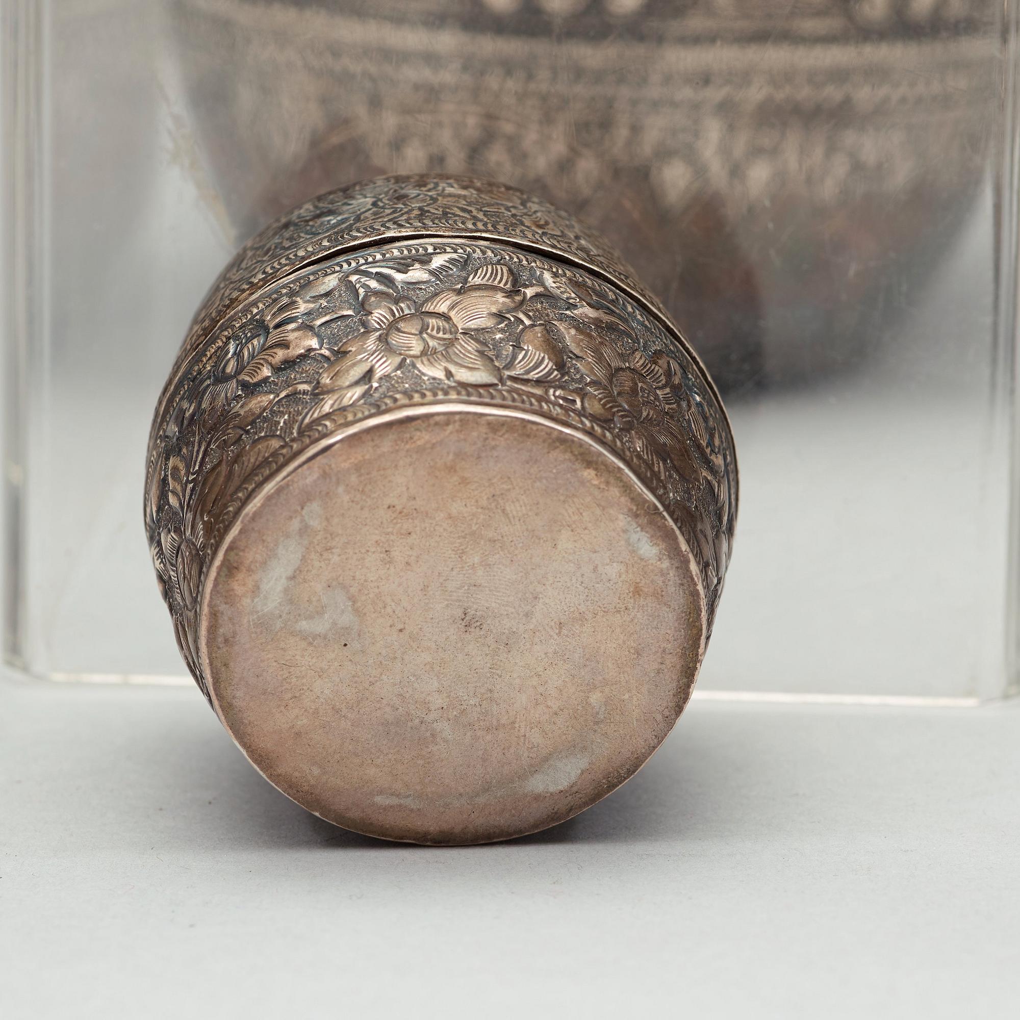 A group of Thai silver, circa 1900.