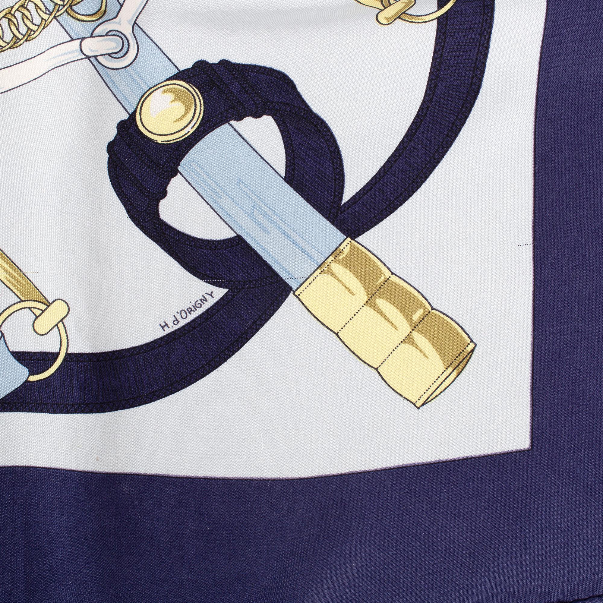 Hermès, an 'Eperon d'Or' silk scarf.