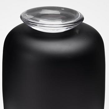 Anne Nilsson, a glass vase with cover, Kosta Boda, Sweden, limited ed 2/30.