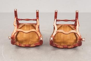 STOLAR, ett par, senbarock. 1700-talets andra hälft.