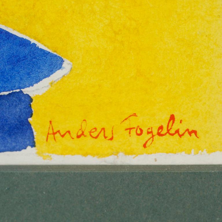 ANDERS FOGELIN, akvarell, signerad.