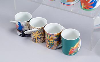 MOCCAKOPPAR, 7(8) st, porslin, Rosenthal, 1900-talets slut.