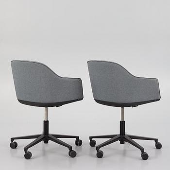 Ronan & Erwan Bouroullec, skrivbordsstolar, ett par, "Softshell Chair", Vitra, 2015.