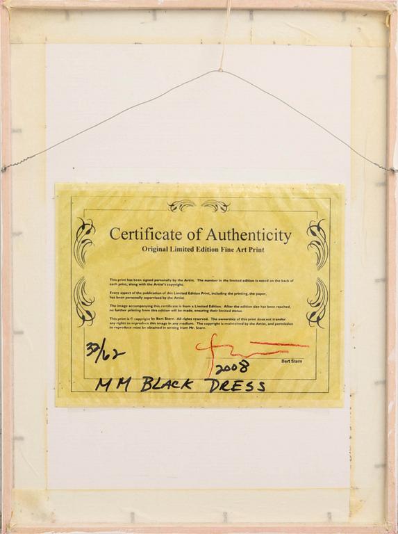 Bert Stern, "Marilyn Monroe Black Dress".