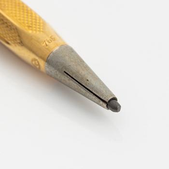 Pen and wick trimmer/cigar cutter, partly 18K gold.