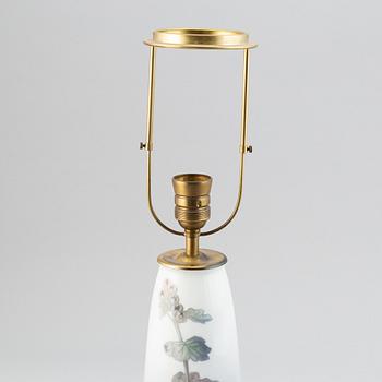 Bordslampa, porslin, Royal Copenhagen, Danmark.