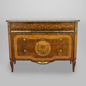 A Louis XVI style chest of drawers, second half of the 19th century.