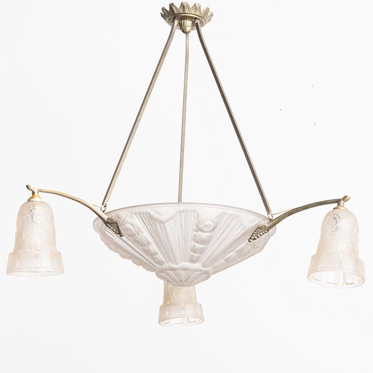 An Art Deco ceiling lamp, France, 1920s.