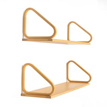 Alvar Aalto, a set of two model 112b shelves from Artek, Finland, later part of the 20th Century.