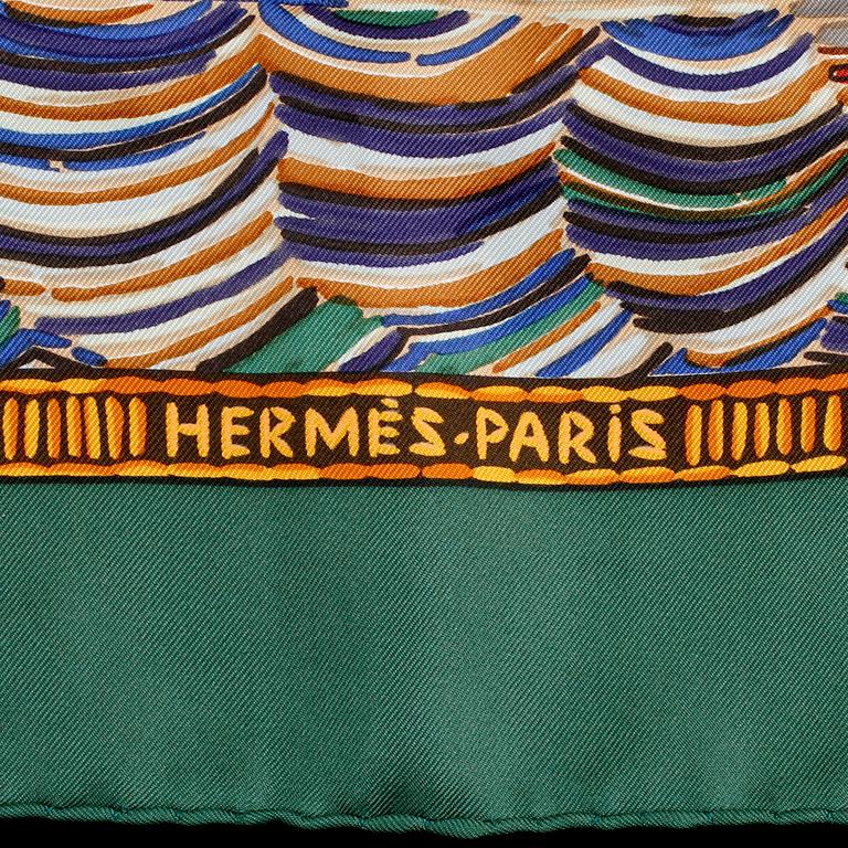 SCARF, siden, "Henry F Smith Sailor", design Philippe Dumas, Hermès, Paris, 1900-talets sista kvartal.