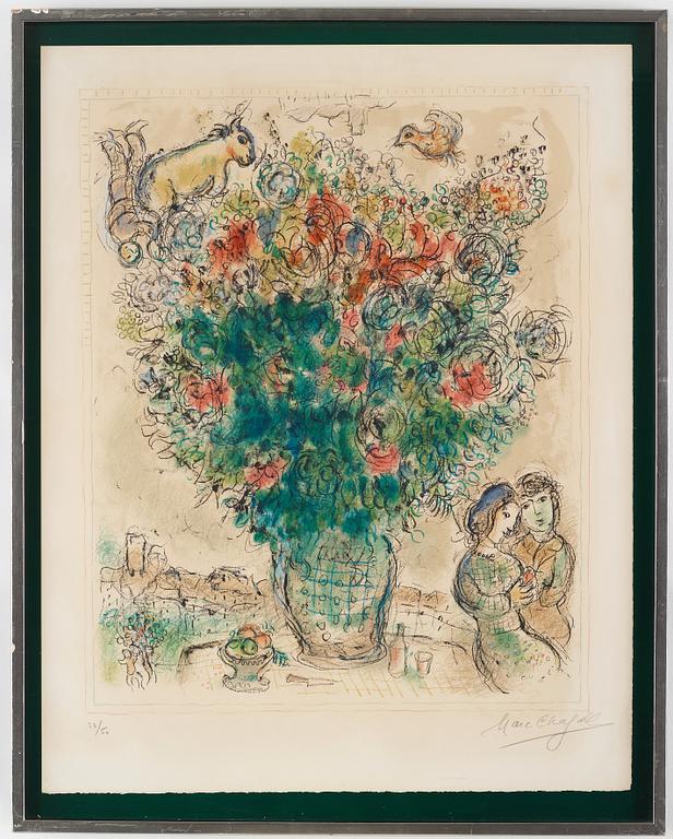 Marc Chagall, "Bouquet multicolore".