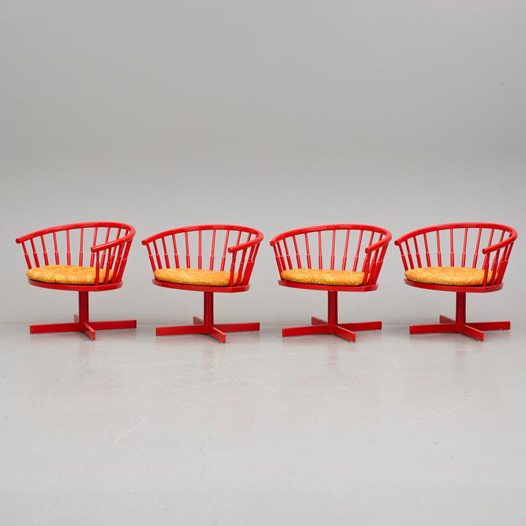 SNURRSTOLAR, 4 stycken, 1900-talets andra hälft.