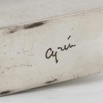 Gunnar Cyrén, figuriner, 2 st, försilvrat tenn, signerade Cyrén.