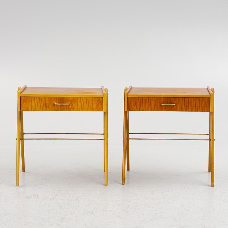 Nightstands, a pair, 1950s.