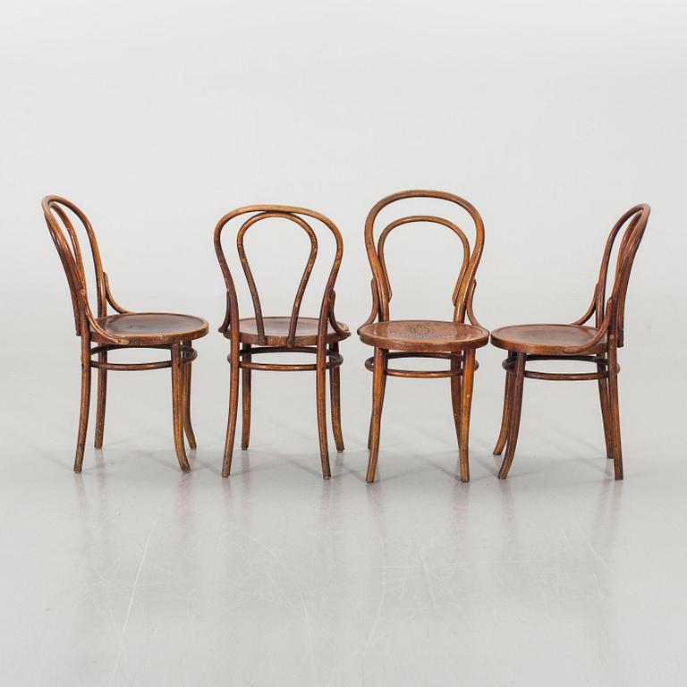 A set of six chairs,Thonet and Thonet-style, 20th century first part.