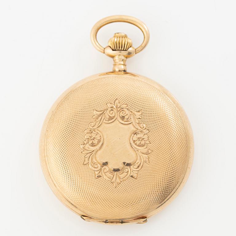 Georges Favre-Jacot, ladie's pocket watch, hunter case, 33 mm.