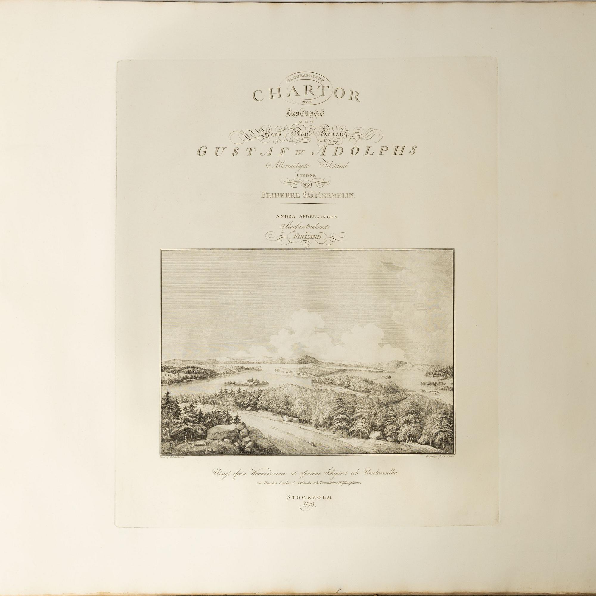 Med 28 graverade kartor över Sverige och Finland.