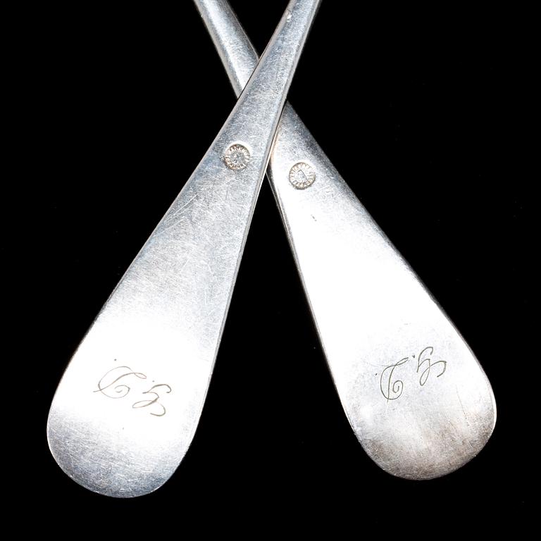 FISKBESTICK, 12+12 delar, nysilver.