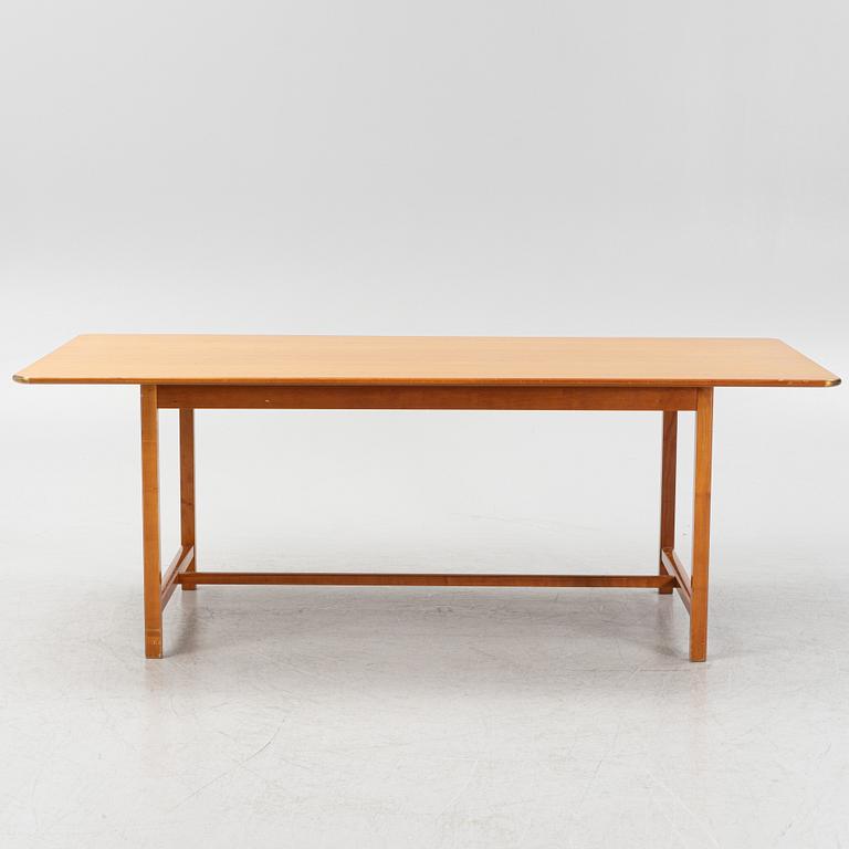 Josef Frank, an ash and brass lined desk/ table, Svenskt Tenn Sweden, model 590, post 1985.