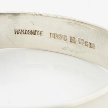 Gussi, bracelet, silver with green stones, Malmö 1965.