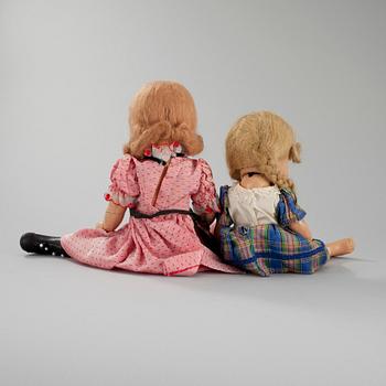 NUKKEJA, 2 kpl, 1900-luvun alkupuoli.