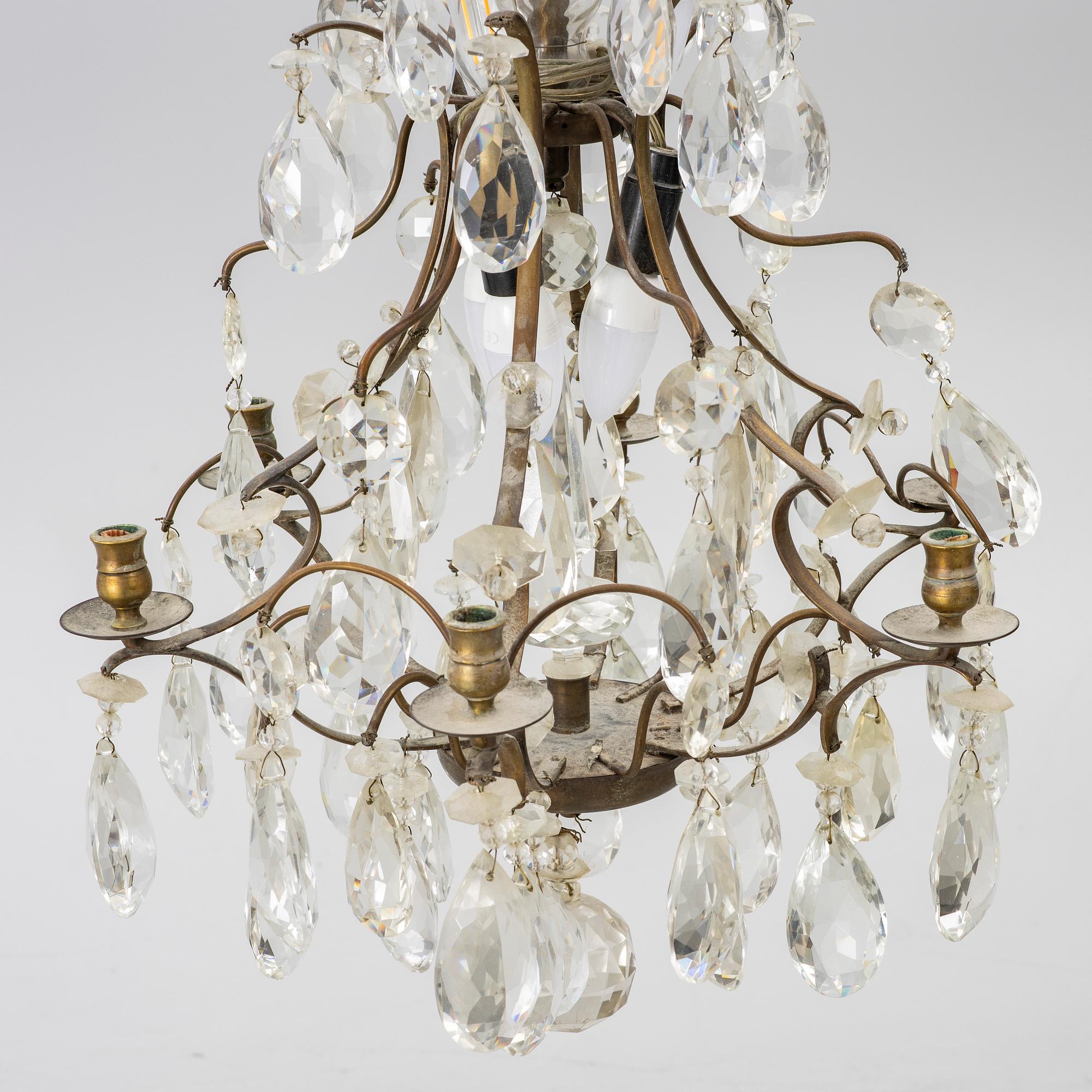Chandelier, Rococo style, mid-20th century.