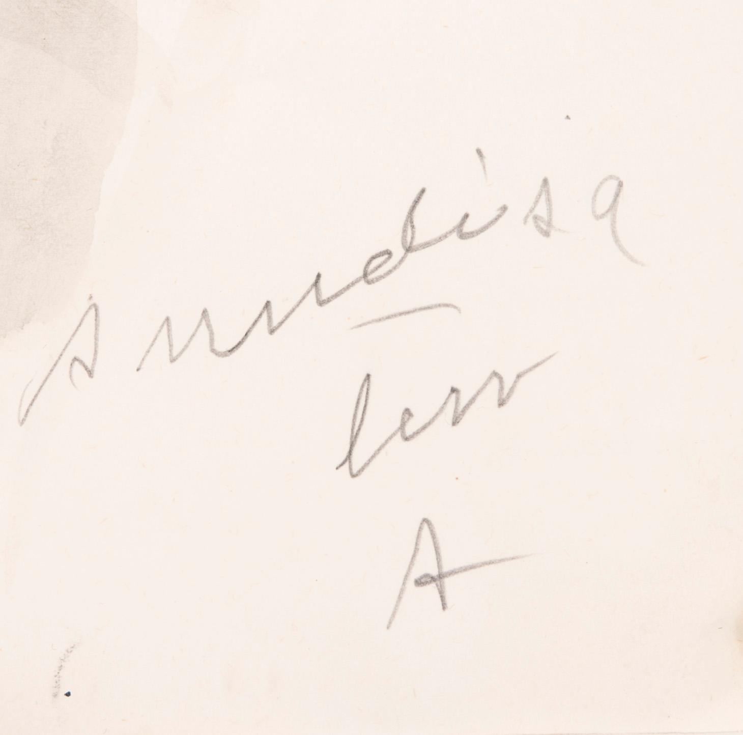 ANITRA LUCANDER, akvarell, med dedikation.