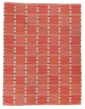 538. Barbro Nilsson, A CARPET. "Falurutan, röd". Flat weave. 246 x 187,5 cm. Signed AB MMF BN.