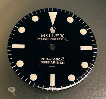 Rolex, Submariner, "Underline, Gilt, Swiss only, Pointed crown guards", "Provenance Rodriquez Messina", ca 1963.