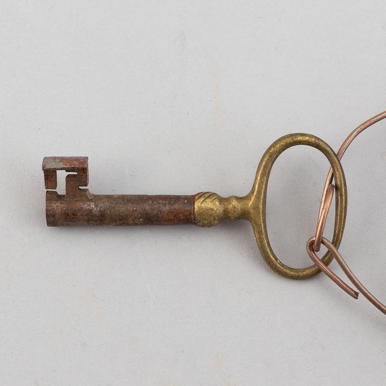 Ten brass keys 18th/19th century.
