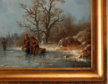 JOSEPH MAGNUS STÄCK, olja på duk. Sign o dat 1864.