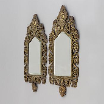 Speglar, ett par, barockstil, 1800-tal.
