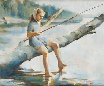 Eeli Jaatinen, Girl fishing.