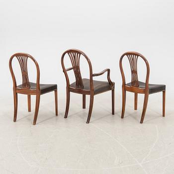 Stolar 6 st  möjligen Fritz Hansen 1900-talets första hälft.