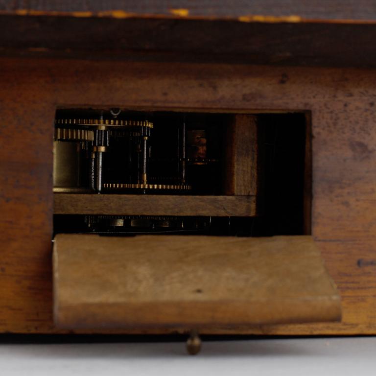 A Schwarzwald area wall pendulum clock with mechanical eye-movment, mid 19thcentury.