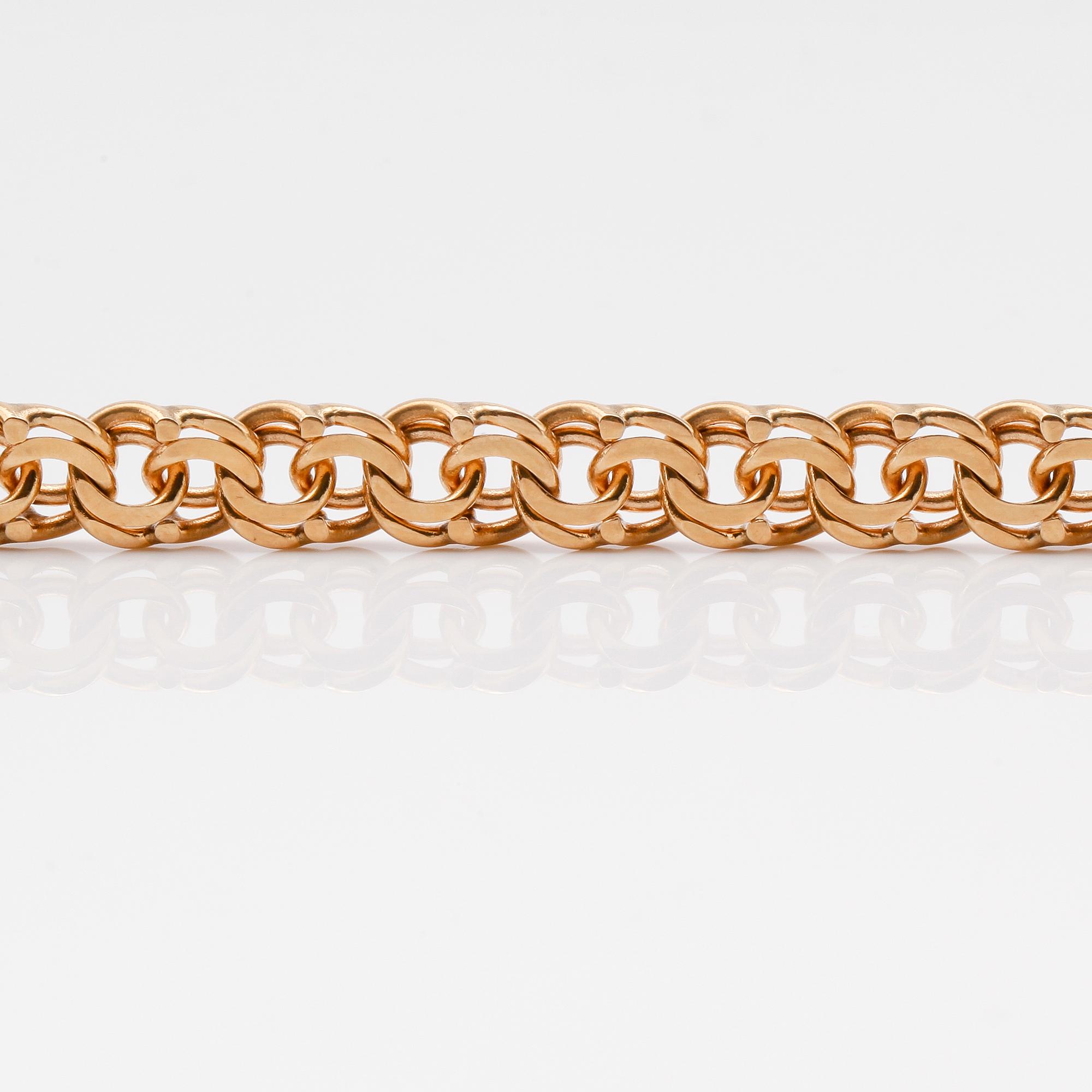 ARMBAND, 18K guld, svenska stämplar, 1964. Vikt ca 27 g.