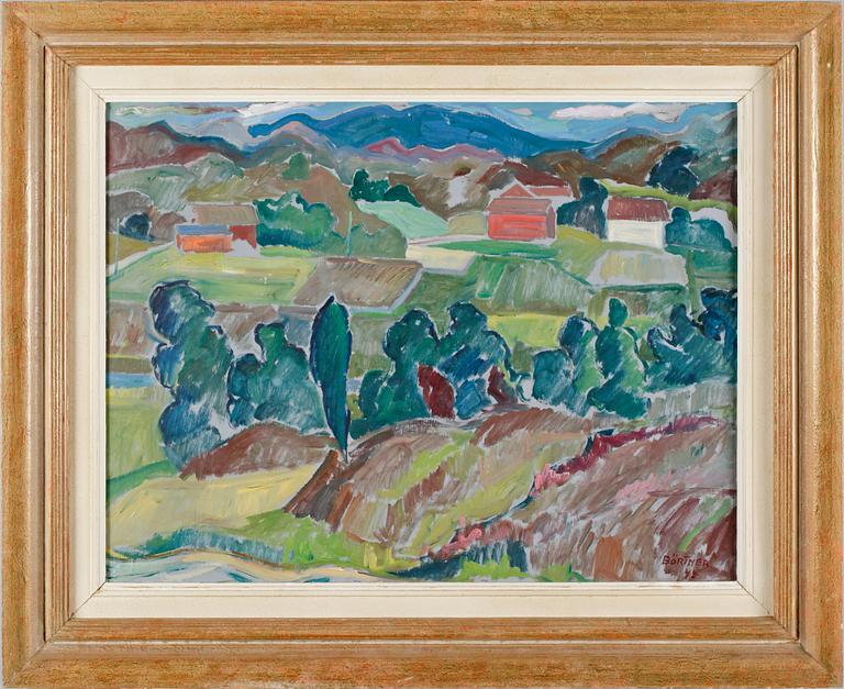 GUSTAF BÖRTNER, olja på pannå, signerad och daterad 48.