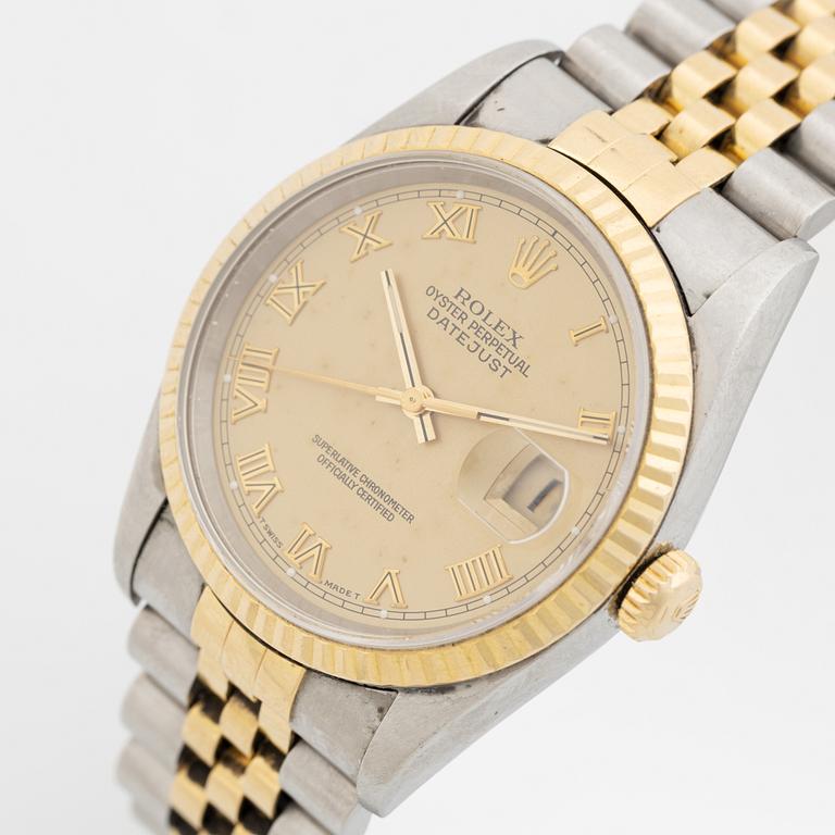 Rolex, Oyster Perpetual, Datejust, Chronometer, armbandsur, 36 mm.