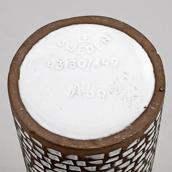 VAS, keramik, ur "Negro"-serien, Ingrid Atterberg, Upsala-Ekeby, signerad, 1950-tal.