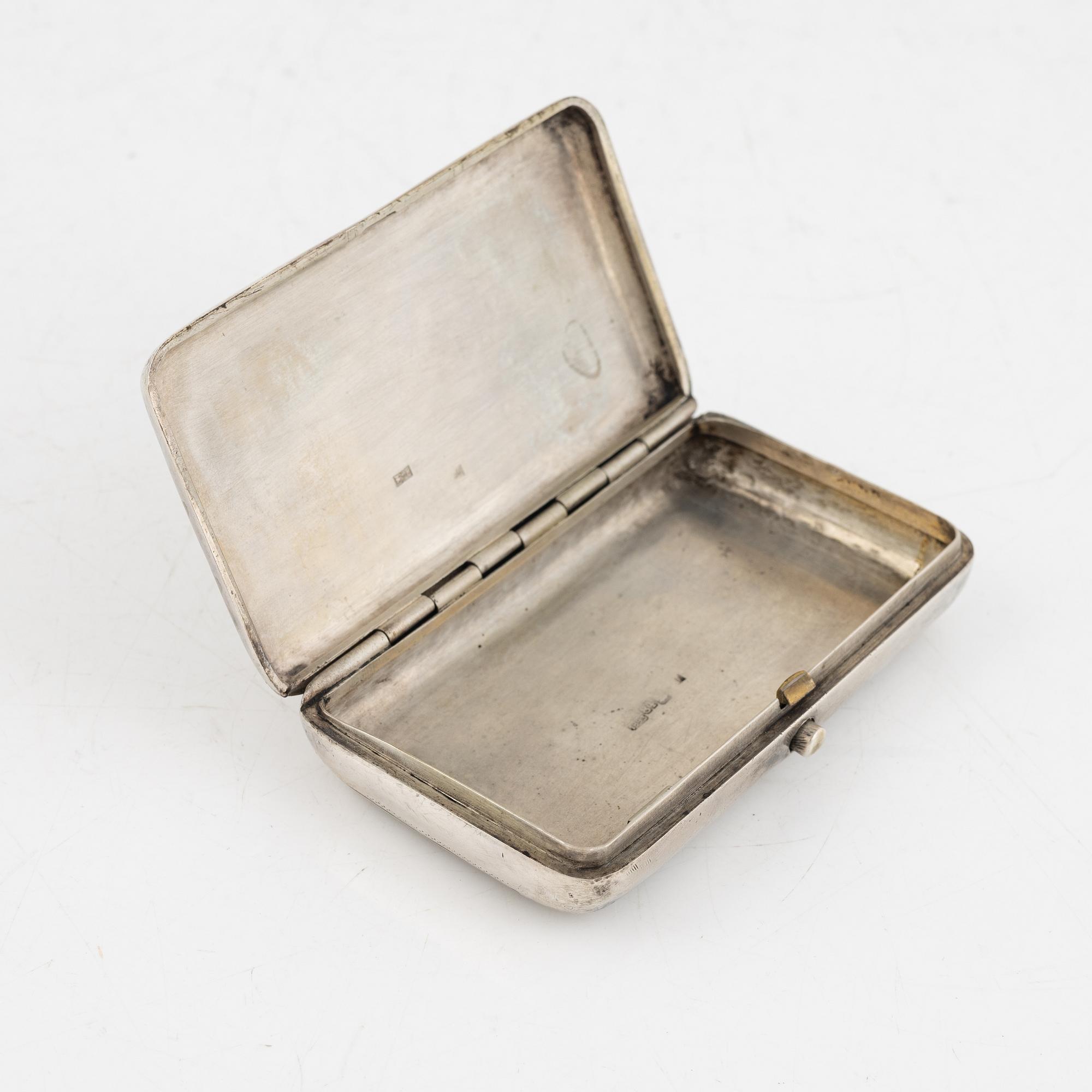 A Russian Silver Niello Snuffbox, Moscow 1893.