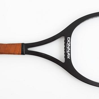 Tennis racket, Signed by Björn Borg. Donnay. Customized wood raquet.