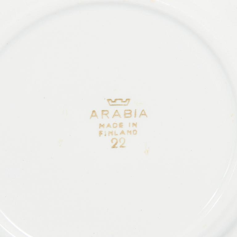 Astiaston osia, 45 osaa, ”Maisema” (Landskap), fajanssia, Reinhard Richter, Arabia, 1964–1971.
