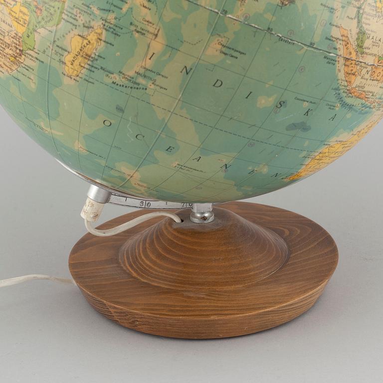 JORDGLOB MED BELYSNING, omkring 1900-talets mitt.