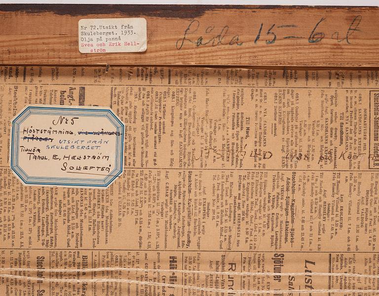 Helmer Osslund, "Utsikt från Skuleberget" (View from the Skule mountain, landscape from the northeast of Sweden).