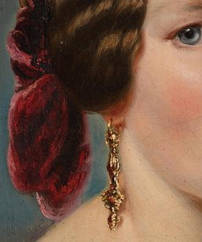 Franz Xaver Winterhalter, attributed to, Portrait of a young woman.