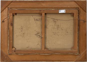 Wilhelm von Gegerfelt, Winter landscape with figures at dusk.