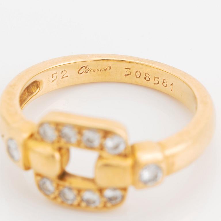 Cartier ring 18K guld med runda briljantslipade diamanter.