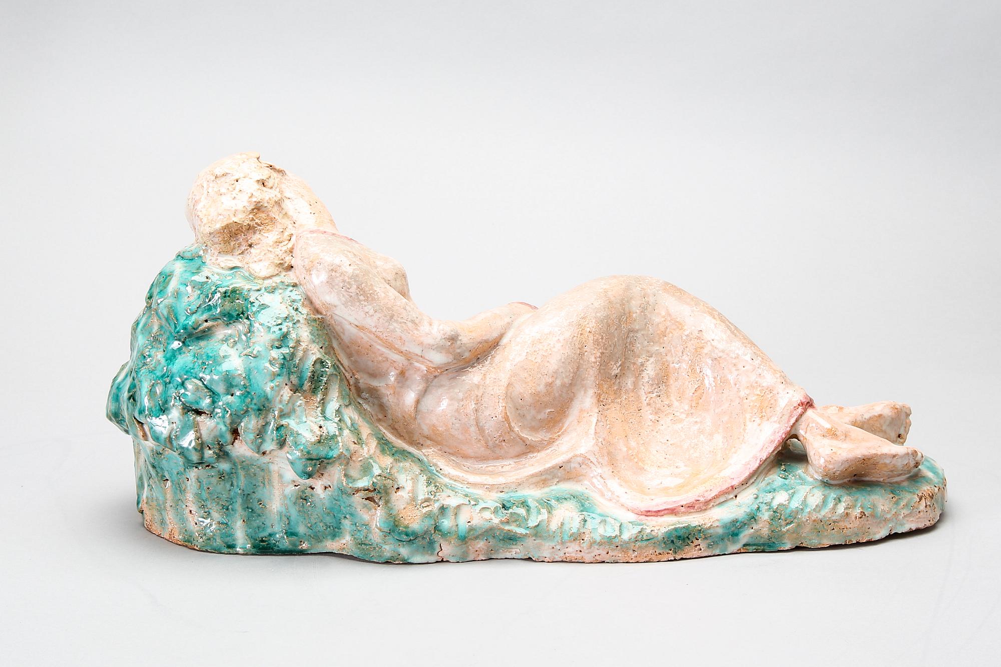 Ida Schwetz Lehmann, a ceramic sculpture, signed and and dated on label.