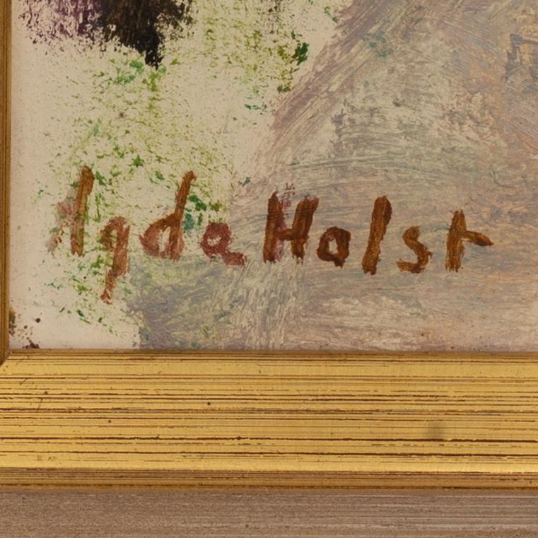 AGDA HOLST, a signed oil on board.