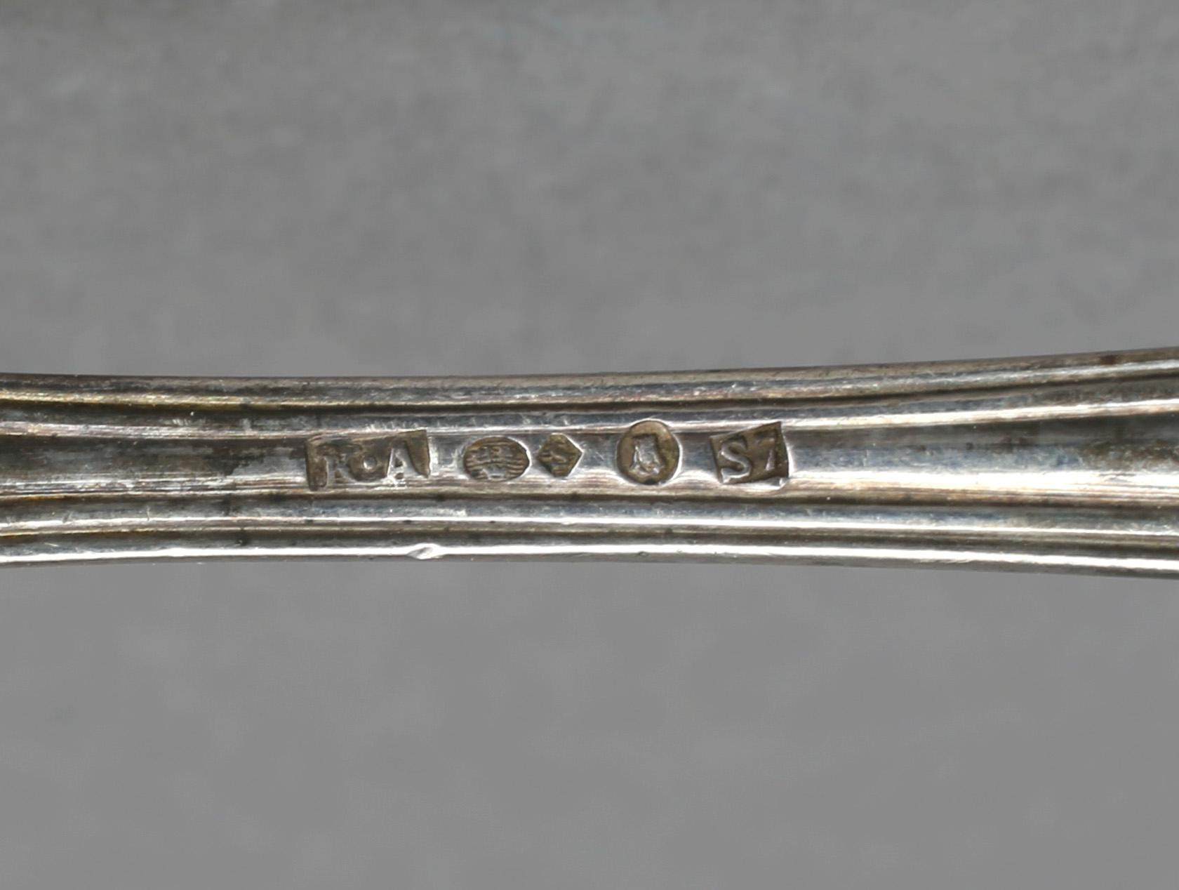 RESEBESTICK I ETUI, 4 delar, silver, Karl Andersson Stockholm 1920. Vikt 145 gram.